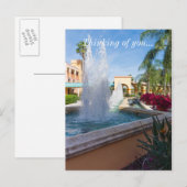 Tropisch waterfontein briefkaart (Voorkant / Achterkant)