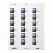 Tropisch waterfontein etiket (Full Sheet)