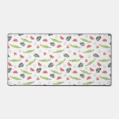 Tropisch watermeloen en krokodilpatroon bureaumat (Voorkant)