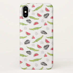 Tropisch watermeloen en krokodilpatroon Case-Mate iPhone case