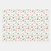 Tropisch watermeloen en krokodilpatroon inpakpapier vel (Voorkant)