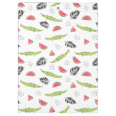 Tropisch watermeloen en krokodilpatroon klembord (Achterkant)