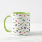 Tropisch watermeloen en krokodilpatroon mok (Links)