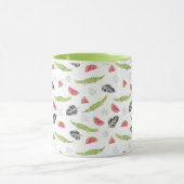 Tropisch watermeloen en krokodilpatroon mok (Midden)