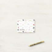 Tropisch watermeloen en krokodilpatroon post-it® notes (Op bureau)