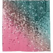 Tropisch watermeloen glitter #2 douchegordijn (Voorkant)