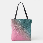 Tropisch watermeloen glitter #2 tote bag (Achterkant)
