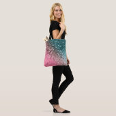 Tropisch watermeloen glitter #2 tote bag (Op model)