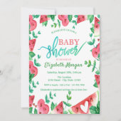 Tropisch Watermeloen Groen Baby shower Kaart (Voorkant)