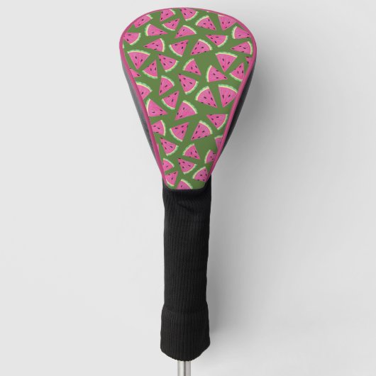Tropisch watermeloen patroon golfheadcover (Voorkant)