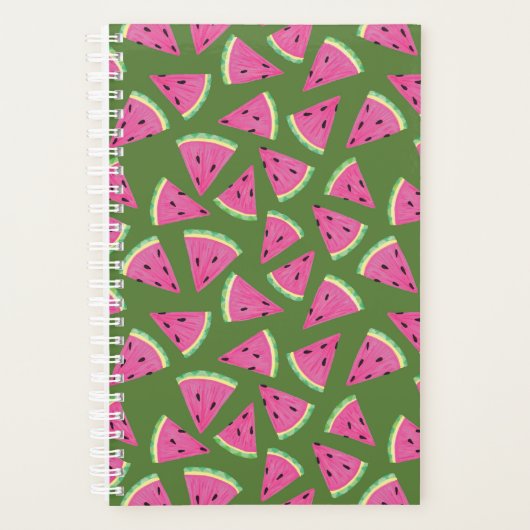 Tropisch Watermeloen Patroon Planner (Voorkant)