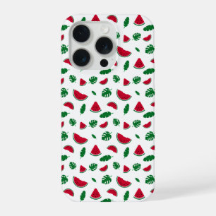 Tropisch watermeloen zomer naadloos patroon iPhone 15 pro case