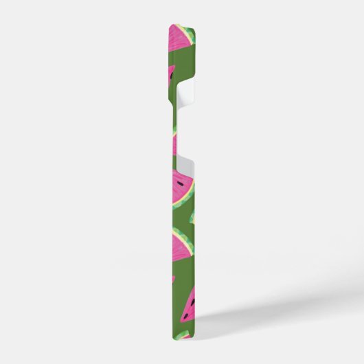 Tropisch watermeloen zomerpatroon iPhone hoesje (Linkerkant)