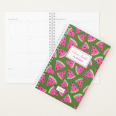 Tropisch watermeloen zomerpatroon planner (Display)