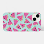 Tropisch watermeloenpatroon iPhone hoesje (Achterkant horizontaal)