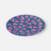 Tropisch watermeloenpatroon papieren bordje (Gekanteld)