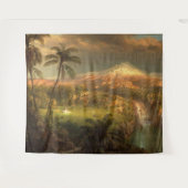 Tropisch Waterval Museum van Hawaii | Muur Wandkleed (Voorkant (horizontaal))