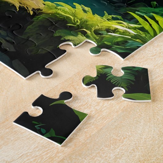 tropisch watervalparadijs legpuzzel (Zijkant)