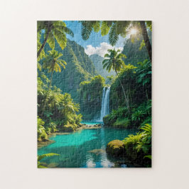 tropisch watervalparadijs legpuzzel