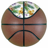 Tropisch waterverf-ananassepatroon met hawaii-them basketbal (Rechts)