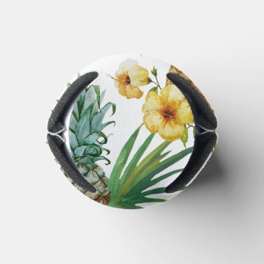 Tropisch waterverf-ananassepatroon met hawaii-them blikjeskoeler (Bodem)