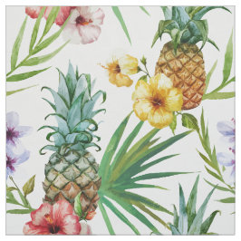 Tropisch waterverf-ananassepatroon met hawaii-them stof