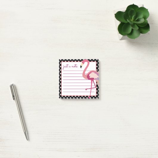 Tropisch | Waterverf Flamingo Polka Dots Post-it® Notes (Kantoor)