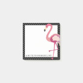 Tropisch | Waterverf Flamingo Polka Dots Post-it® Notes (Voorkant)