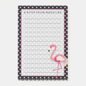 Tropisch | Waterverf Flamingo Polka Dots Post-it® Notes (Voorkant)
