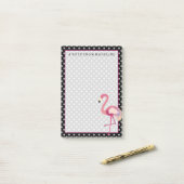 Tropisch | Waterverf Flamingo Polka Dots Post-it® Notes (Op bureau)