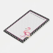 Tropisch | Waterverf Flamingo Polka Dots Post-it® Notes (Schuin)