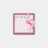 Tropisch | Waterverf Flamingo Polka Dots Post-it® Notes (Voorkant)