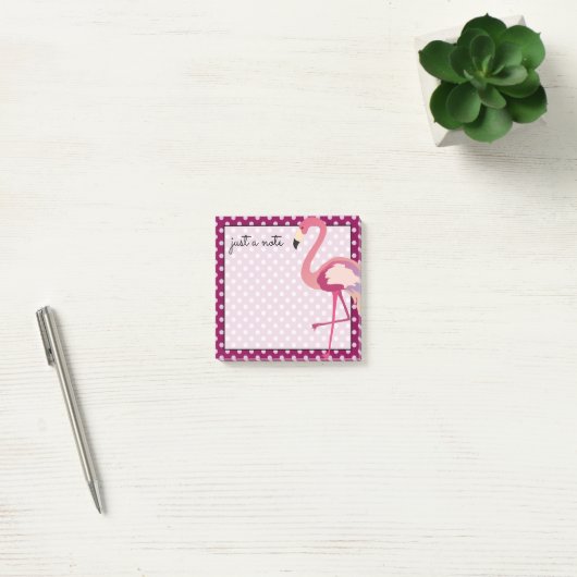 Tropisch | Waterverf Flamingo Polka Dots Post-it® Notes (Kantoor)