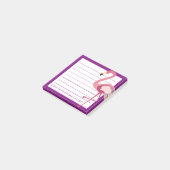 Tropisch | Waterverf Flamingo Post-it® Notes (Schuin)