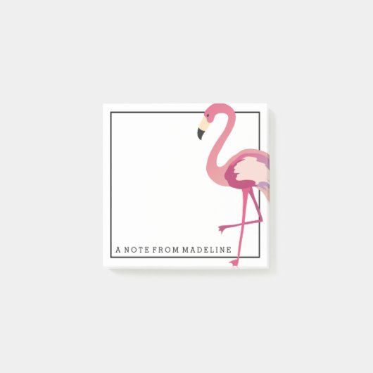 Tropisch | Waterverf Flamingo Post-it® Notes (Voorkant)