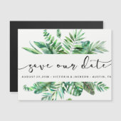 Tropisch waterverf gebladerte bewaar onze datum V1 (Voorkant / Achterkant)