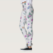 Tropisch Waterverf patroon Leggings (Links)