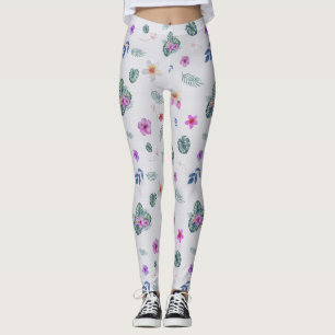 Tropisch Waterverf patroon Leggings