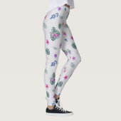 Tropisch Waterverf patroon Leggings (Rechts)