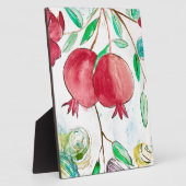 tropisch waterverf van Pomegranaat rode vruchten Fotoplaat (Zijkant)