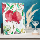 tropisch waterverf van Pomegranaat rode vruchten Fotoplaat (Zijkant)