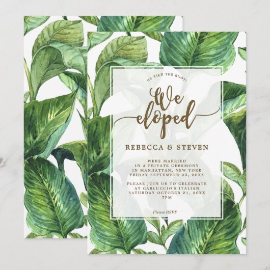 tropisch we hebben de knoop vastgebonden die we he kaart (Voorkant / Achterkant)