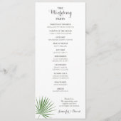 Tropisch weddenschap Flat Monstera Fern Planten Programmakaart (Achterkant)