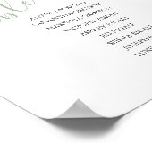 Tropisch weddenschappen Tafel Decor Seating Chart Poster (Hoek)