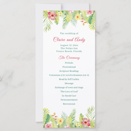 Tropisch weduwenprogramma - Hibiscus & Palm (Voorkant)