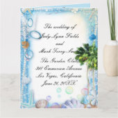 Tropisch weduwenprogramma voor Beach Seashell Bedankkaart (Voorkant)