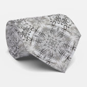 Tropisch weefsel met stompe inkt Abstract schilder Stropdas (Opgerold)