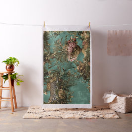 Tropisch weelderig gebladerte Floral Leopard Patte Stof