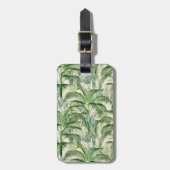 Tropisch weelderig gebladerte palmbladeren patroon bagagelabel (Voorkant verticaal)