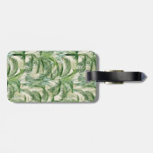 Tropisch weelderig gebladerte palmbladeren patroon bagagelabel (Achterkant horizontaal)